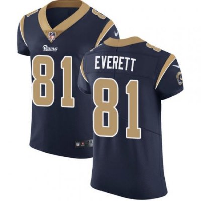 Nike Rams #81 Gerald Everett Navy Blue Team Color Mens Stitched NFL Vapor Untouchable Elite Jersey