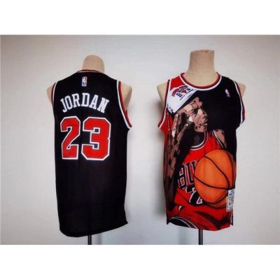 Men Chicago Bulls 23 Michael Jordan Black Fashion Stitched Jersey