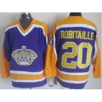 Los Angeles Kings #20 Luc Robitaille Purple CCM NHL Jerseys