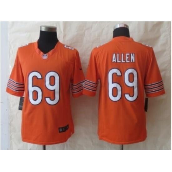 Nike Chicago Bears 69 Jared Allen Orange Limited NFL Jersey