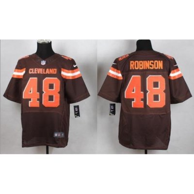 Cleveland Browns#48 Robinson Brown elite jersey