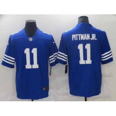 Men Indianapolis Colts 11 Pittman jr Blue Nike Vapor Untouchable Limited 2021 NFL Jersey