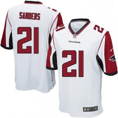 Men Nike Atlanta Falcons 21 Deion Sanders Game White NFL Jersey