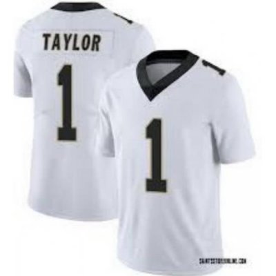 Men New Orleans Saints 1 Alontae Taylor Limited White Vapor Untouchable Jersey