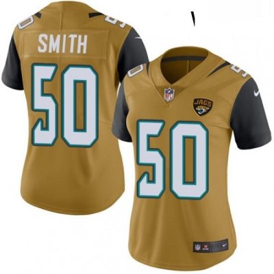 Womens Nike Jacksonville Jaguars 50 Telvin Smith Limited Gold Rush Vapor Untouchable NFL Jersey