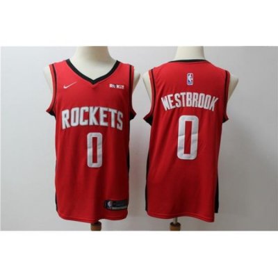 Rockets 0 Russell Westbrook Red Nike Swingman Jersey