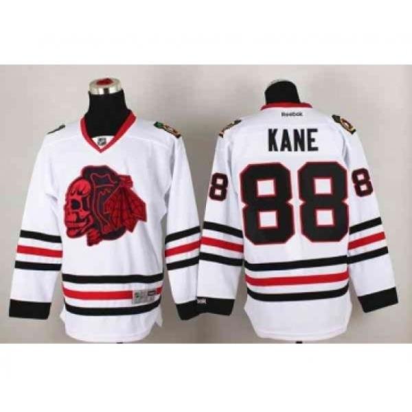 nhl jerseys chicago blackhawks #88 patrick kane white[the skeleton head]