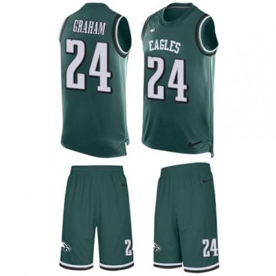 Men's Nike Philadelphia Eagles #24 Corey Graham Limited Midnight Green Tank Top Suit NFL Jersey