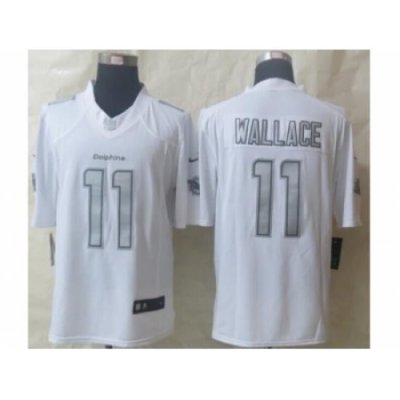 Nike Miami Dolphins 11 Mike Wallace White Game Platinum NFL Jersey