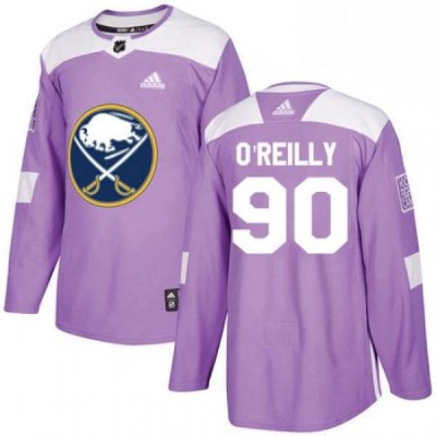 Mens Adidas Buffalo Sabres 90 Ryan OReilly Authentic Purple Fights Cancer Practice NHL Jersey