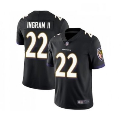 Mens Baltimore Ravens 22 Mark Ingram II Black Alternate Vapor Untouchable Limited Player Football Jersey