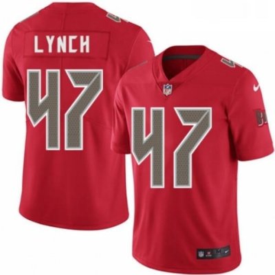 Mens Nike Tampa Bay Buccaneers 47 John Lynch Limited Red Rush Vapor Untouchable NFL Jersey