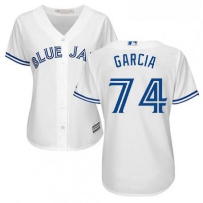 Womens Majestic Toronto Blue Jays 74 Jaime Garcia Replica White Home MLB Jersey