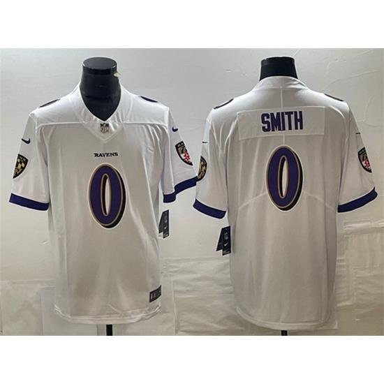 Men Baltimore Ravens 0 Roquan Smith White Vapor Untouchable Limited Football Jersey