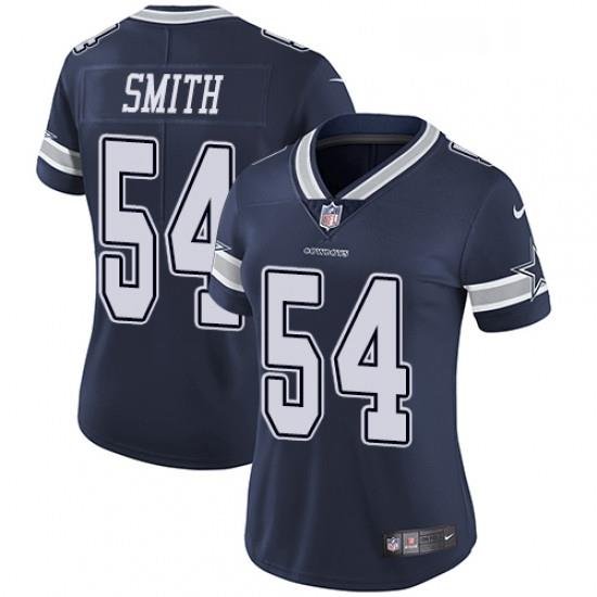 Womens Nike Dallas Cowboys 54 Jaylon Smith Navy Blue Team Color Vapor Untouchable Limited Player NFL Jersey