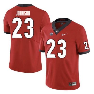 Men #23 Jaylen Johnson Georgia Bulldogs College Football Jerseys Sale-Red