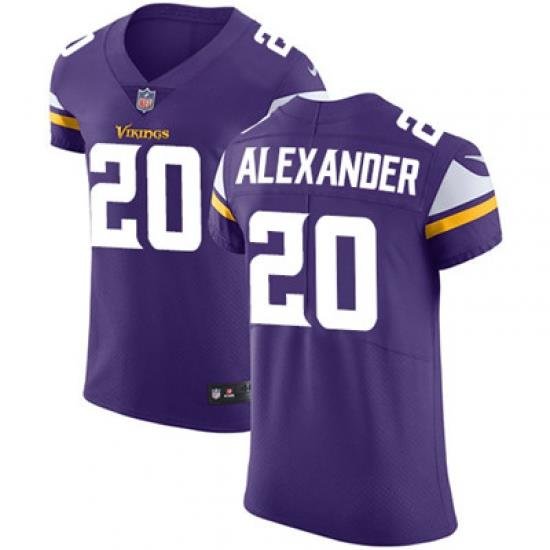 Men Nike Vikings #20 Mackensie Alexander Purple Team Color Stitched NFL Vapor Untouchable Elite Jersey