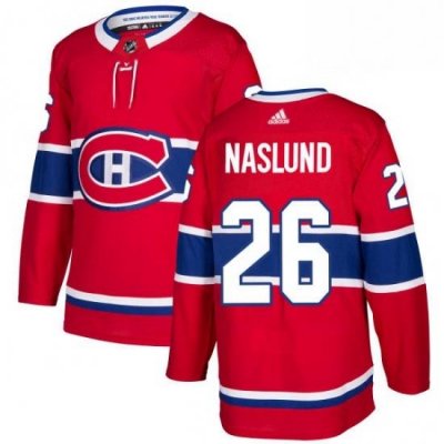 Mens Adidas Montreal Canadiens 26 Mats Naslund Premier Red Home NHL Jersey