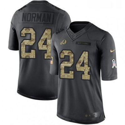 Youth Nike Washington Redskins 24 Josh Norman Limited Black 2016 Salute to Service NFL Jersey