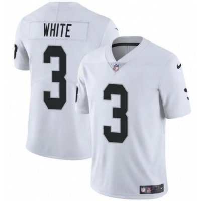 Men Las Vegas Raiders 3 Zamir White White 2024 Vapor Stitched Football Jersey