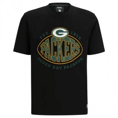 Men Green Bay Packers Black BOSS X Trap T Shirt