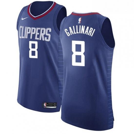 Womens Nike Los Angeles Clippers 8 Danilo Gallinari Authentic Blue Road NBA Jersey Icon Edition