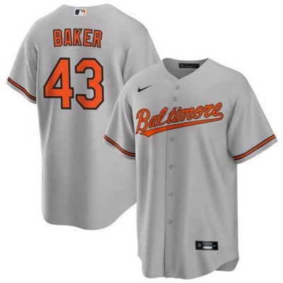 Men Baltimore Orioles 43 Bryan Baker Grey Cool Base Stitched Jersey