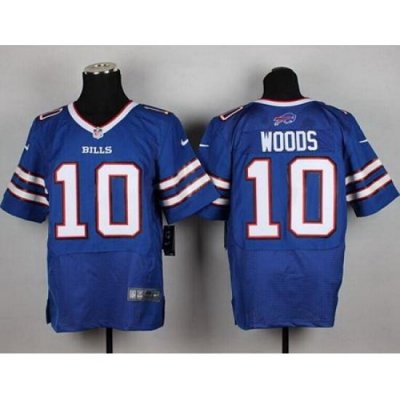 Nike Bills #10 Robert Woods Royal Blue Team Color Mens Stitched NFL New Elite Jersey