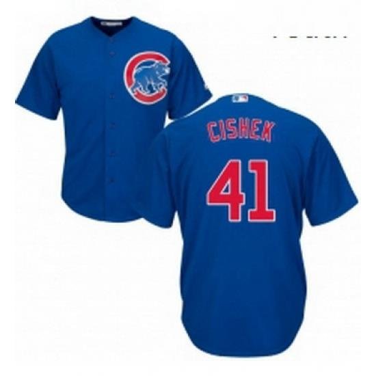 Youth Majestic Chicago Cubs 41 Steve Cishek Authentic Royal Blue Alternate Cool Base MLB Jersey