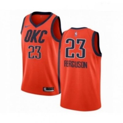 Mens Nike Oklahoma City Thunder 23 Terrance Ferguson Orange Swingman Jersey Earned Edition