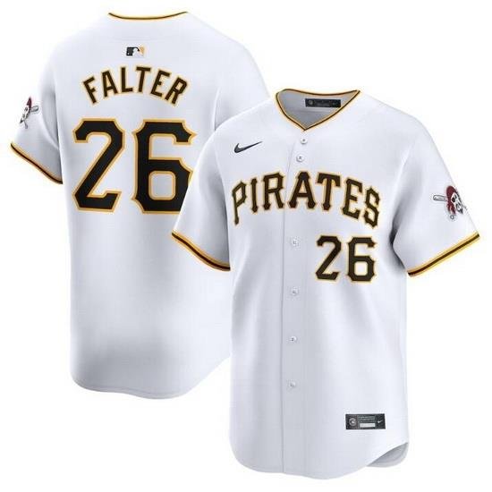 Men Pittsburgh Pirates 26 Bailey Falter White Home Limited Stitched Baseball Jersey