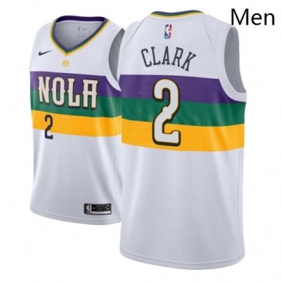 Men NBA 2018 19 New Orleans Pelicans 2 Ian Clark City Edition White Jersey