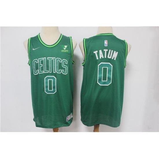 Men Boston Celtics 0 Jayson Tatum Green 2021 Earned Edition Swingman Jersey