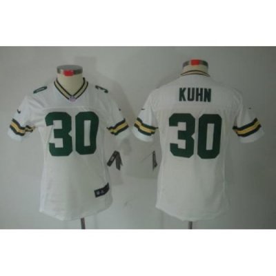 Women Nike Green Bay Packers #30 John Kuhn White Color[NIKE LIMITED Jersey]