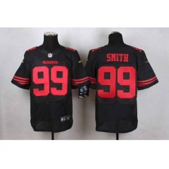 nike nfl jerseys san francisco 49ers 99 smith black[Elite]