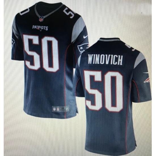 Patriots 50 Chase Winovich Navy Vapor limited Jersey