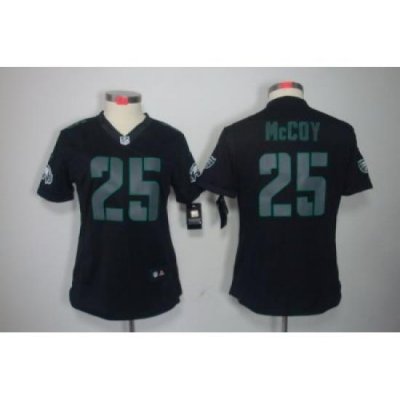 Women Nike Philadelphia Eagles #25 LeSean McCoy Black Jerseys[Impact Limited]