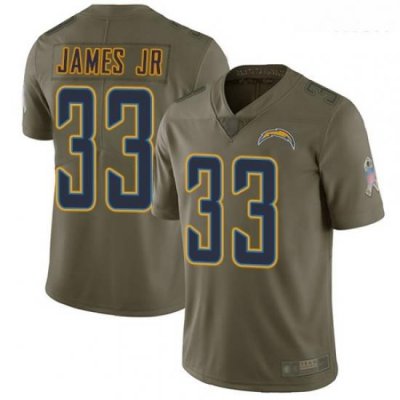 Chargers 33 Derwin James Jr Olive Men Stitched Football Limited 2017 Salute To Service Jersey