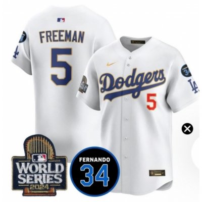 Women Dodgers Freeman White FLexbase Stitched Jersey