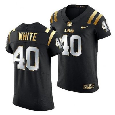 Lsu Tigers Devin White Golden Edition Elite Nfl Black Jersey