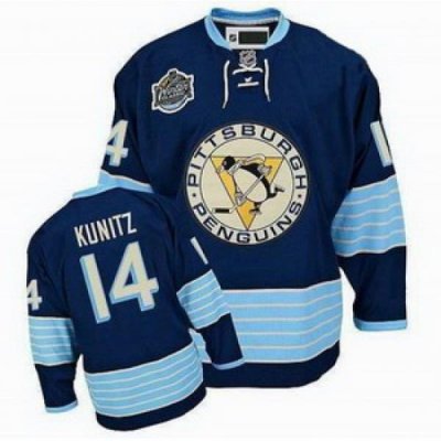 Pittsburgh Penguins 14 Kunitz Navy Blue 2011 Winter Classic Jersey