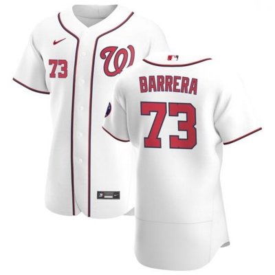 Washington Nationals 73 Tres Barrera Men Nike White Home 2020 Authentic Player MLB Jersey