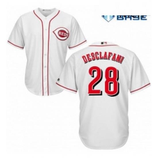 Mens Majestic Cincinnati Reds 28 Anthony DeSclafani Replica White Home Cool Base MLB Jersey