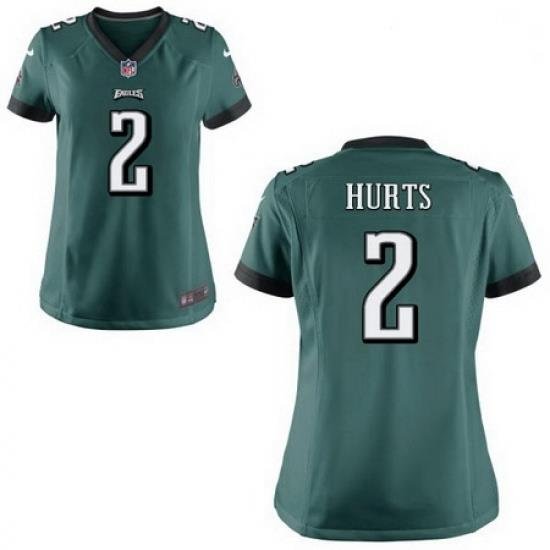 Women Nike Eagles 2 Jalen Hurts Green Vapor Limited Stitched NFL Jersey