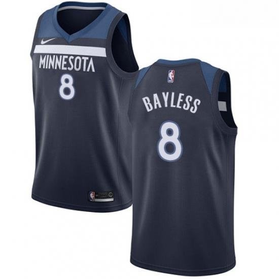 Womens Nike Minnesota Timberwolves 8 Jerryd Bayless Swingman Navy Blue NBA Jersey Icon Edition