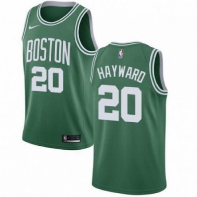 Mens Nike Boston Celtics 20 Gordon Hayward Swingman GreenWhite No Road NBA Jersey Icon Edition