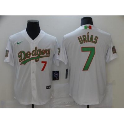 Men Los Angeles Dodgers Mexican 7 Julio Urias World Series Jersey