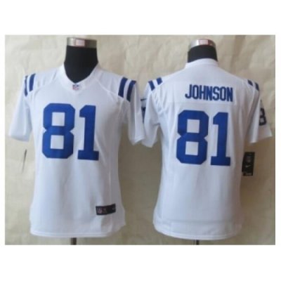 Women Nike Indianapolis Colts 81 Andre Johnson white NFL Jersey