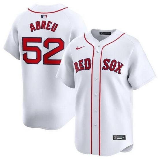 Men Boston Red Sox 52 Wilyer Abreu White 2024 Home Limited Stitched Baseball Jersey