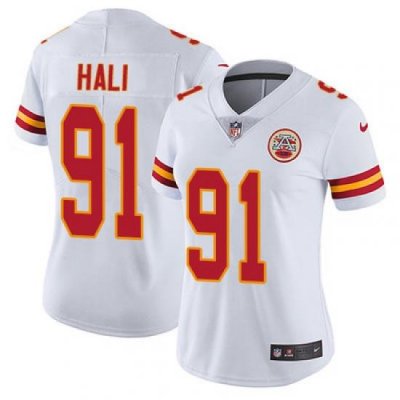 Nike Chiefs #91 Tamba Hali White Womens Stitched NFL Vapor Untouchable Limited Jersey